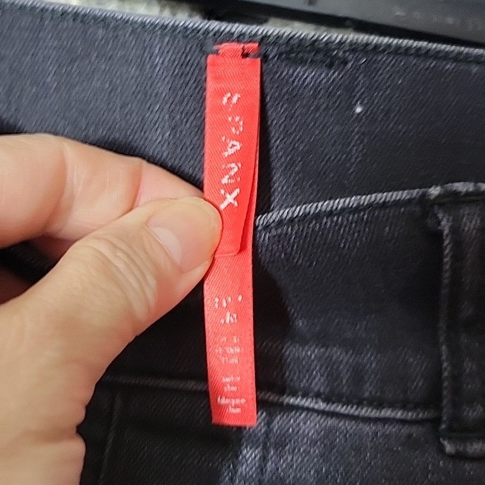 SPANX Black Denim Jeans Size Medium - Picture 5 of 10